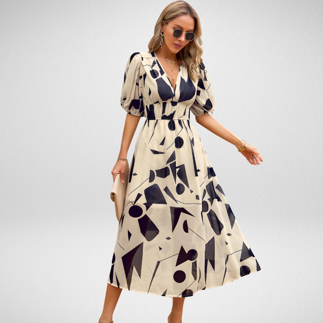 MONIA | CHARMING KLEID MIT V-AUSSCHNITT