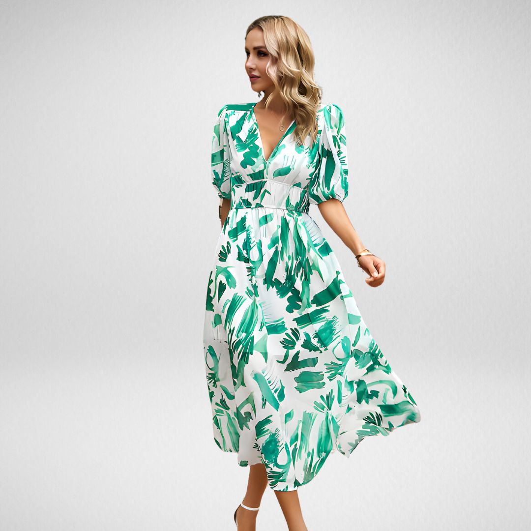 MONIA | CHARMING KLEID MIT V-AUSSCHNITT