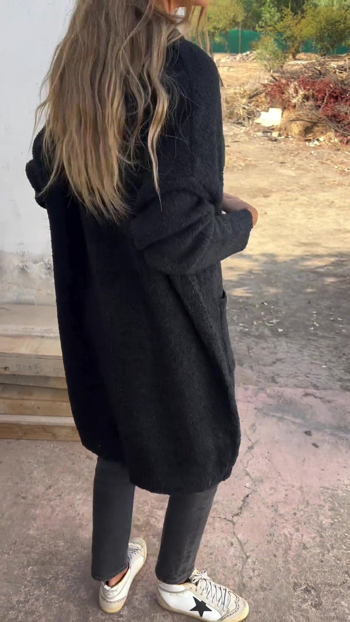 Gestrickter | übergroßer und lässiger Damenpulli mit Taschen