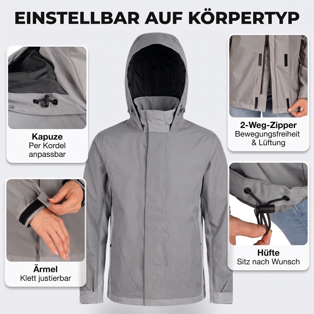 3in1 Smart Jacket Pro - Zertifizierte Schutzjacke, 100% reflektierend mit Fleece Zipp-In