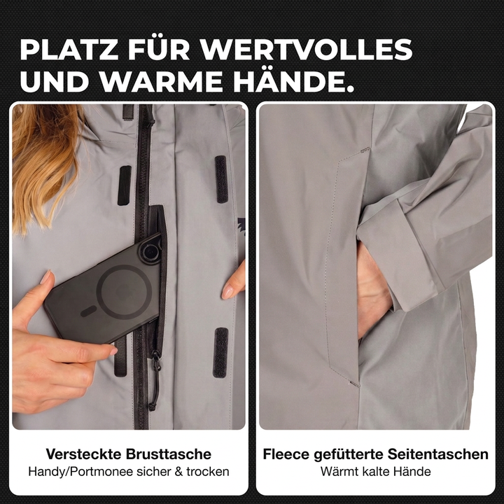 3in1 Smart Jacket Pro - Zertifizierte Schutzjacke, 100% reflektierend mit Fleece Zipp-In