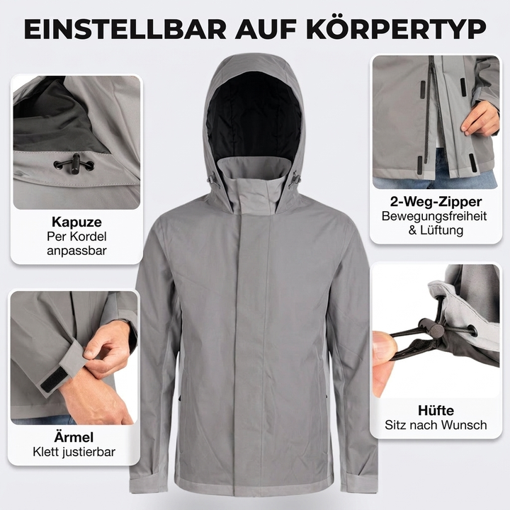 3in1 Smart Jacket Pro - Zertifizierte Schutzjacke, 100% reflektierend mit Fleece Zipp-In – Herren