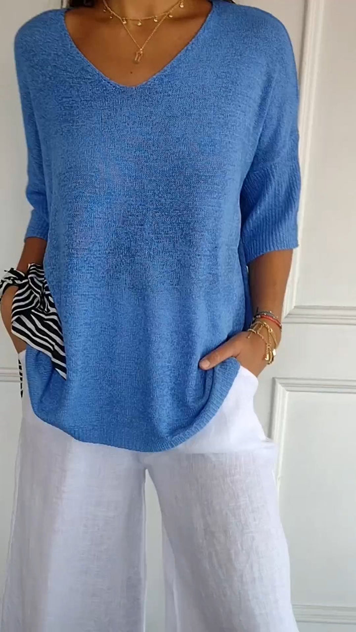 Anna | Bluse mit V-Ausschnitt