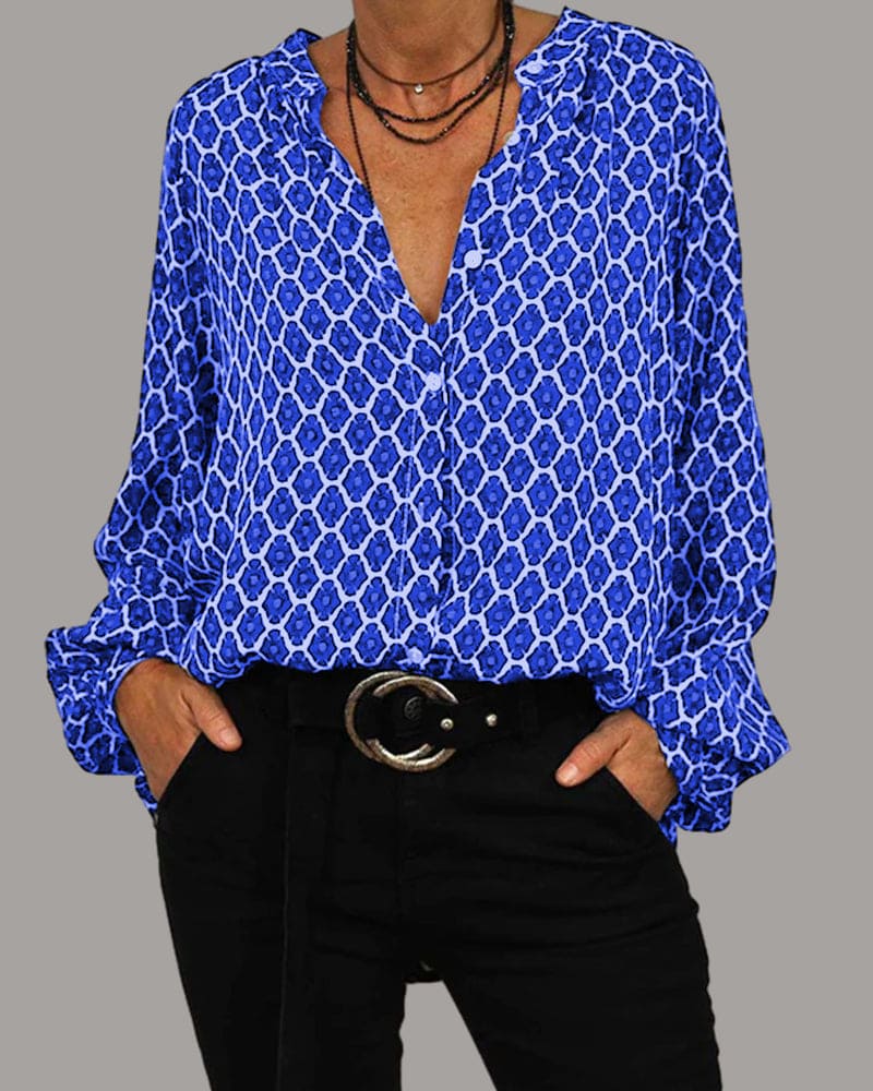 Edwina | Geometrische Bluse