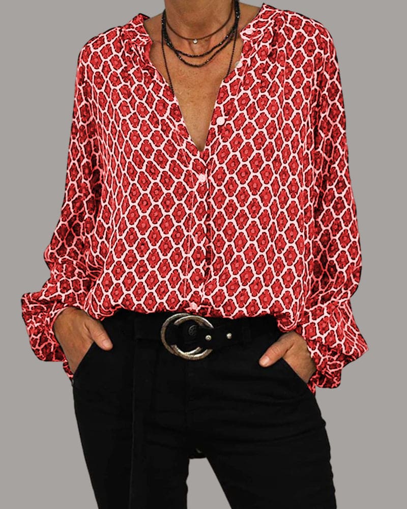 Edwina | Geometrische Bluse