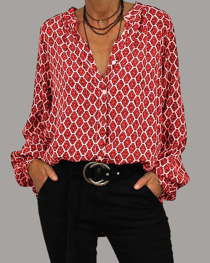 Edwina | Geometrische Bluse