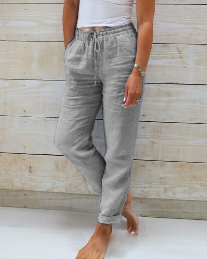 Beatrice | Hose mit elastischem Bund und weitem Bein