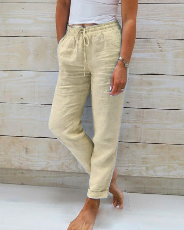 Beatrice | Hose mit elastischem Bund und weitem Bein